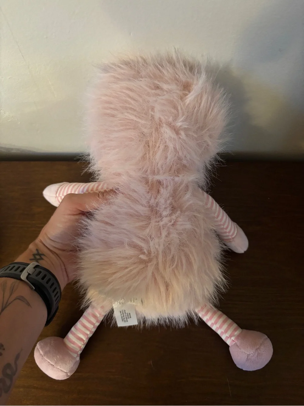 Mon Ami Pink Striped Ursula Monster Stuffed Animal